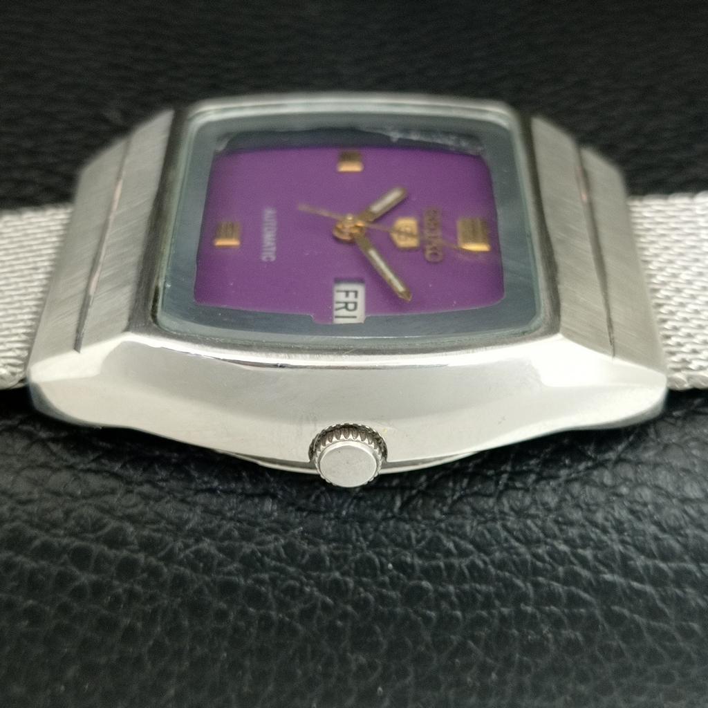 ВИНТАЖНЫЕ АВТОМАТИЧЕСКИЕ ЧАСЫ SEIKO 5 6309A ЯПОНИЯ МУЖСКИЕ ФИОЛЕТОВЫЙ ЦВЕТ ЦИФЕРБЛАТ a708464-1