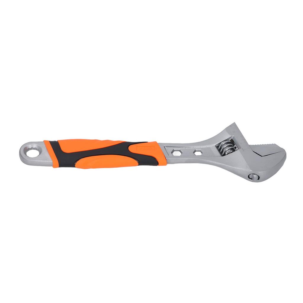 12 Inch Adjustable Wrench with Hex Hole and Star Opening High Carbon Steel Versatile Spanner Tool