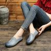 Autumn Wide Width Women Shoes Genuine Leather Ballet Flats Women's White Loafers Driving Moccasins Ladies Shoes For Foot Bones