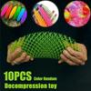 Worm Unpacking Morphing Toy Fidget Worm Six Sided Pressing Stress Squishy Worms Stress Relief Toys Trange Small Toys