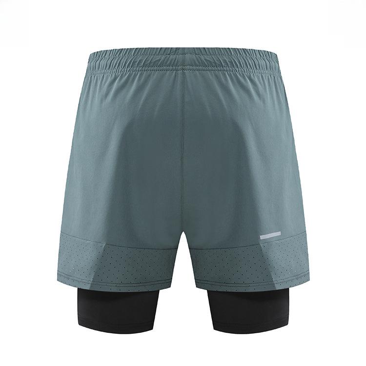 Мужские быстросохнущие летние шорты для баскетбола и бега — двухслойные, с защитой от воздействия окружающей среды, повседневная одежда для фитнеса и тренировок