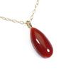 Red Coral Pendant Drop K18 Undyed