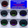 New 7 Color Backlight 85mm Tachometer Gauge For Marine Boat Car Truck 9-32V LCD 3K~8K RPM Tacho Digital Hour Meter