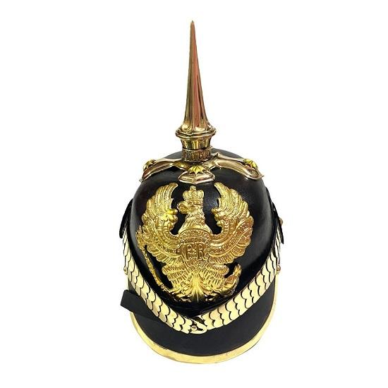 German Pickelhaube Helmet Prussian Leather Helmet Spiked Officer Helmet Hat Best For Gift