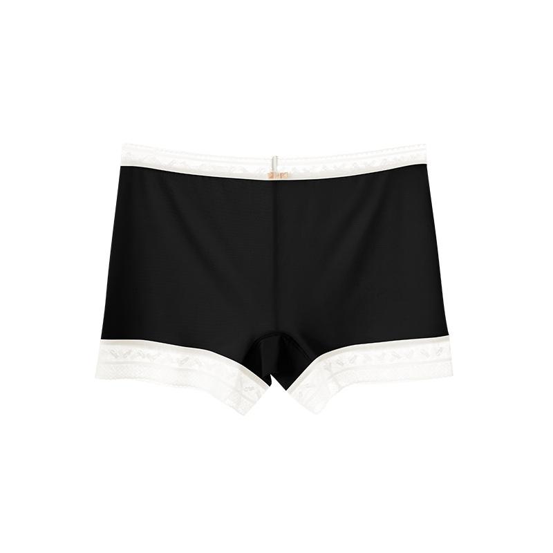 Women's Spring and Summer Ultra Thin Ice Silk No Trace Naked Sense Anti Go Out of Light Not Roll Edge Cotton Flat Angle Underwear