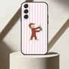 Luxury Y2K Curious George Phone Case For Samsung Galaxy A13,21s,22,31,32,52,53,71,72,73,Soft Black Cover