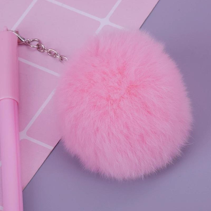 1 шт., гелевая ручка с розовым фламинго, красивые плюшевые ручки в виде лебедя для школы, подарки для девочек, нейтральные ручки Kawaii, школьные принадлежности, канцелярские принадлежности