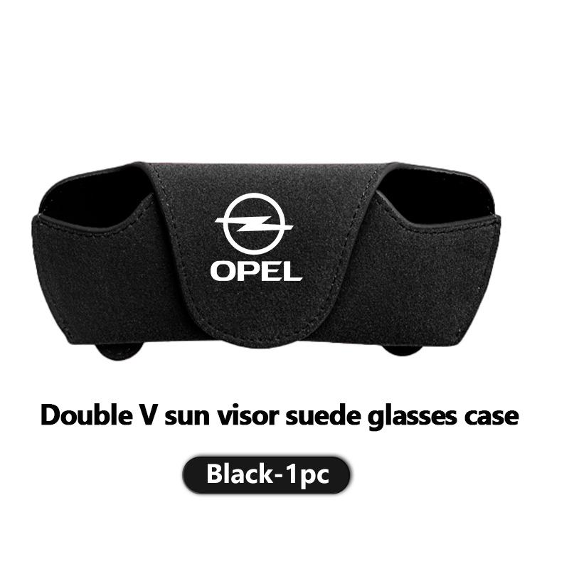 Car Glasses Case Sun Visor Suede Clip Magnetic Card Ticket Holder For Opel Astra H G J Insignia Corsa Zafira Meriva Mokka Sx0