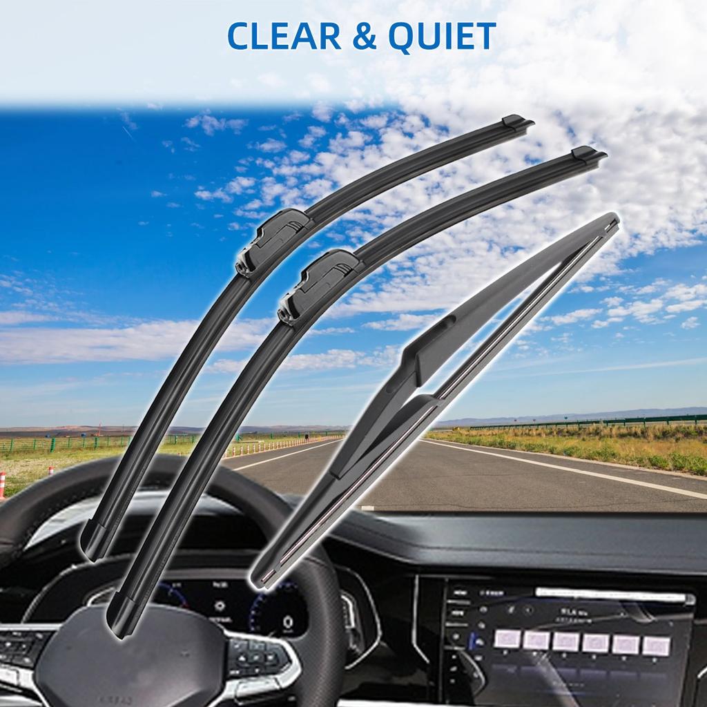 Аэродинамические щетки стеклоочистителя для Nissan X-Trail T32 Rogue 2 (2014-2020 гг.) - 3 куска