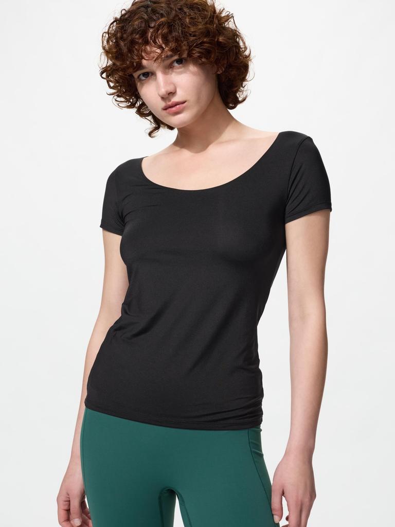 Uniqlo Футболка Airism с U-образным вырезом
