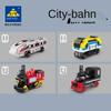 KAZI City Train 8 Children's Assembled Ejection Toy Building Block Model Boy Puzzle Mosaic Gift