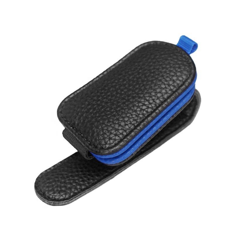 Новые держатели для солнцезащитных очков для автомобиля, магнитный зажим для солнцезащитных очков из натуральной кожи, зажим для автомобильного козырька, вешалка для очков