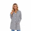 Women's Long Sleeve Cardigan Casual Jacket With Pockets Top