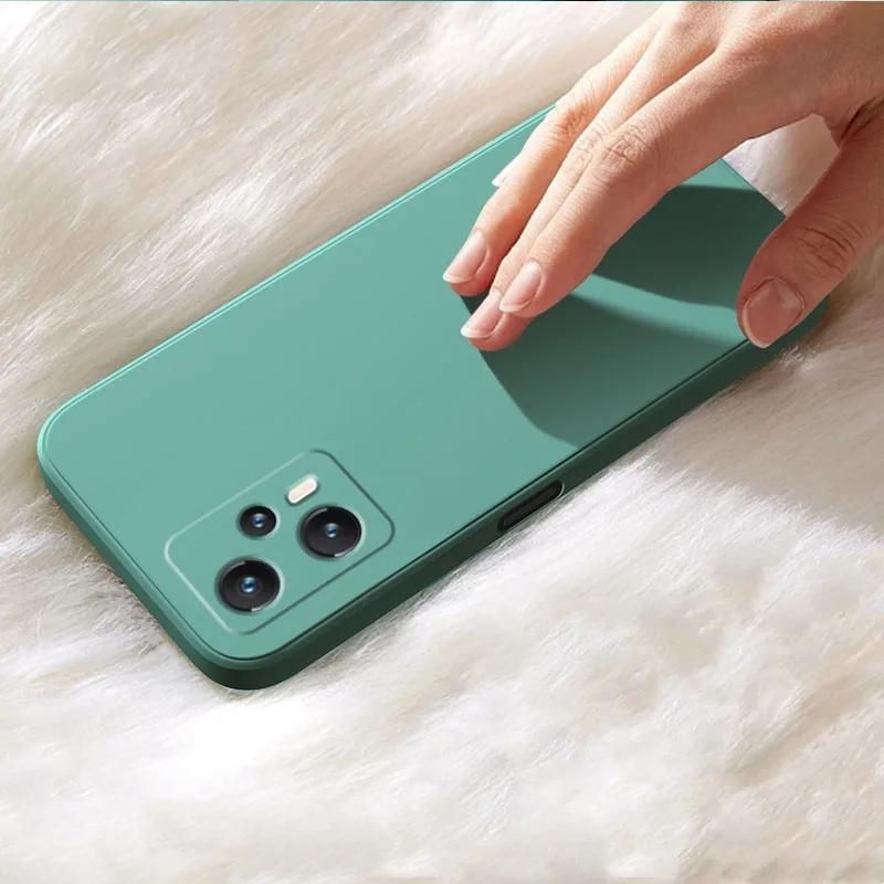 Квадратный жидкий силиконовый чехол для Samsung Galaxy A55 A35 A15 A05S A04S A14 A54 A53 S23 S24 Huawei P60 Redmi Note 13 iPhone 15 14 13 12 11 Pro Max
