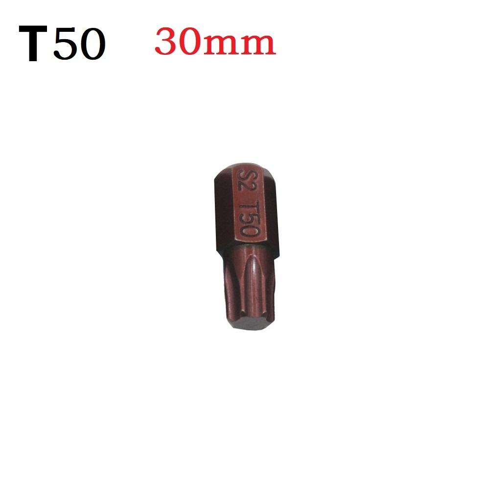 1PC Torx Star Screwdriver Bits 30mm/75mm Hex Shank T20/T25/T30/T40/T45/T50/T55 Impact Driver Magnetic Anti Slip Electric Hex