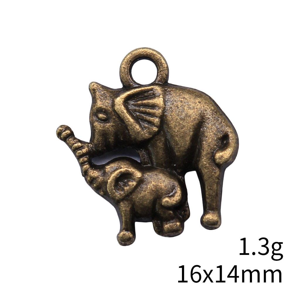 Рождественские украшения Шарм Итальянский браслет Маленькие шармы в виде слонов Подвеска Сувенирные подвески для изготовления ювелирных изделий