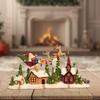 House Figurine Tabletop Ornament Collectible Christmas Decoration for Fireplace Cabinet Desk Office