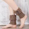 Women Leg Warmers Knitted Gaiters With Buttons Warm Boot Cuff