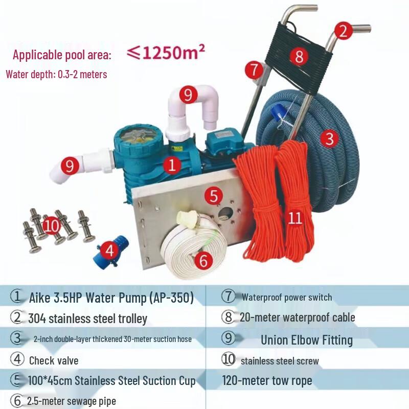Multi-Purpose Manual Pool & Pond Vacuum Cleaner