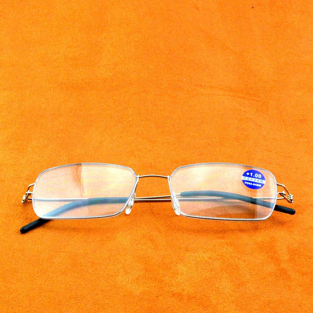 Безвинтовые медицинские носовые упоры из титанового сплава, противоскользящие дужки, 12-слойные линзы ручной работы, очки для чтения с покрытием от +0,75 до +4