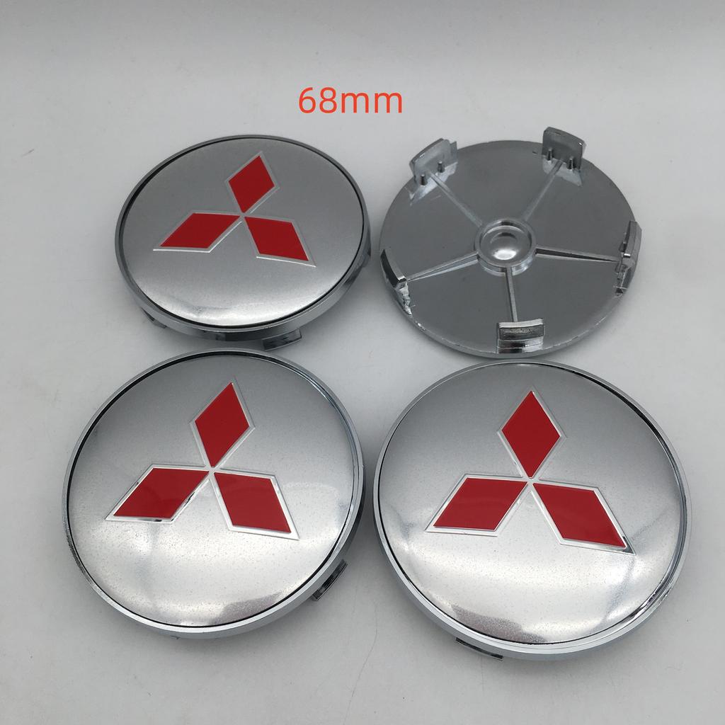 4pcs 3D 56mm 60mm 68mm for Mitsubishi Car Wheel hub Center Cap emblem Badge covers sticker Decals styling auto Accessories