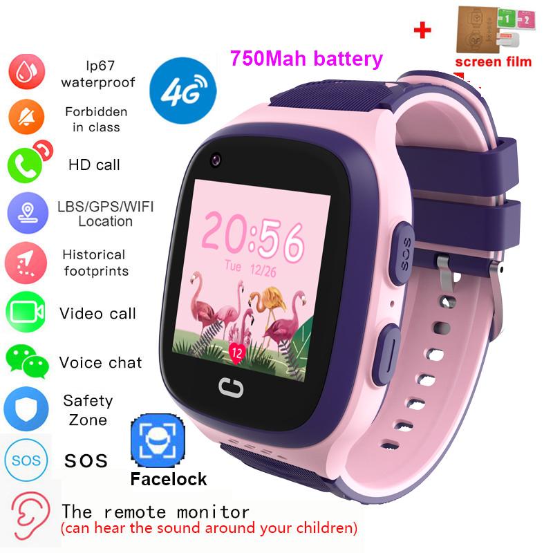 4G Детские Смарт-часы с Wi-Fi SOS GPS-трекер Видеозвонок HD Сенсорный экран IP67 Водонепроницаемые детские умные часы для девочек и мальчиков