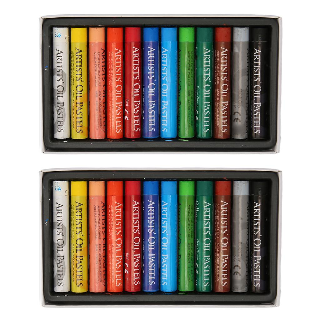 24 шт. масляная пастель мягкая текстура яркие цвета безопасная коробка упакованы художественные масляные мелки для трафарета