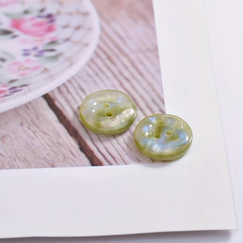 10 ШТ. Мерцающая детская вязаная блузка с пуговицами в виде ракушек Круглая цветочная 11,5 мм/15 мм