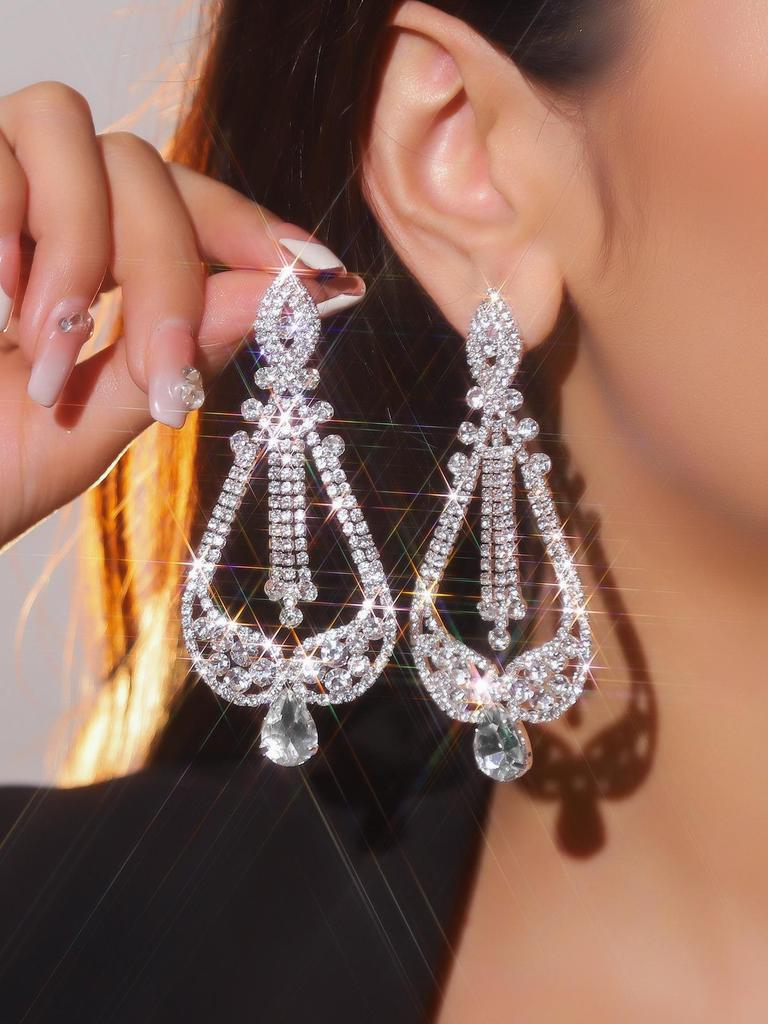 Роскошные клипсы-кисточки со стразами для женщин - Свадебные аксессуары