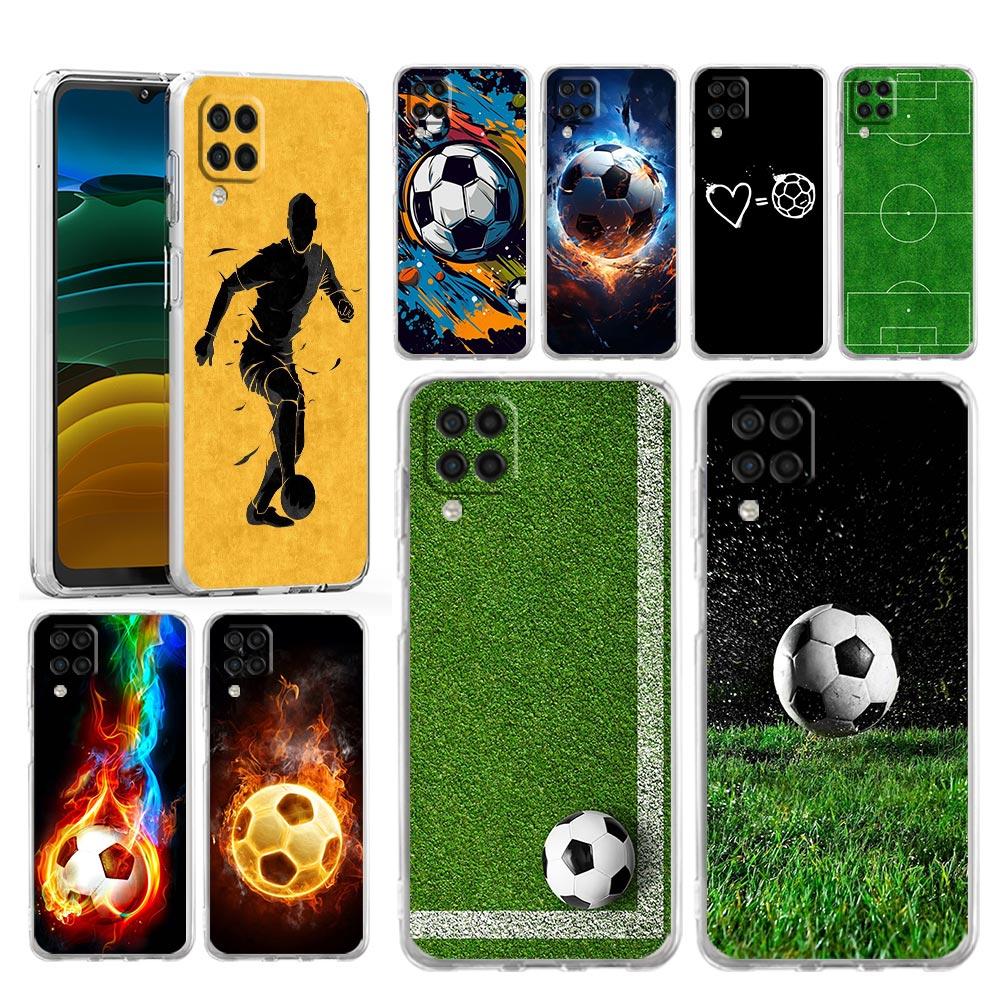 Case For Samsung A54 A52 A50 A70 A30 A40 A20S A20E A02S A12 A14 A22 A24 A42 A34 A32 5G A04s Cover Football Passion Soccer Ball
