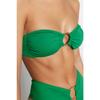 Зеленый бикини-топ без бретелек с аксессуарами Tbess22bu00001