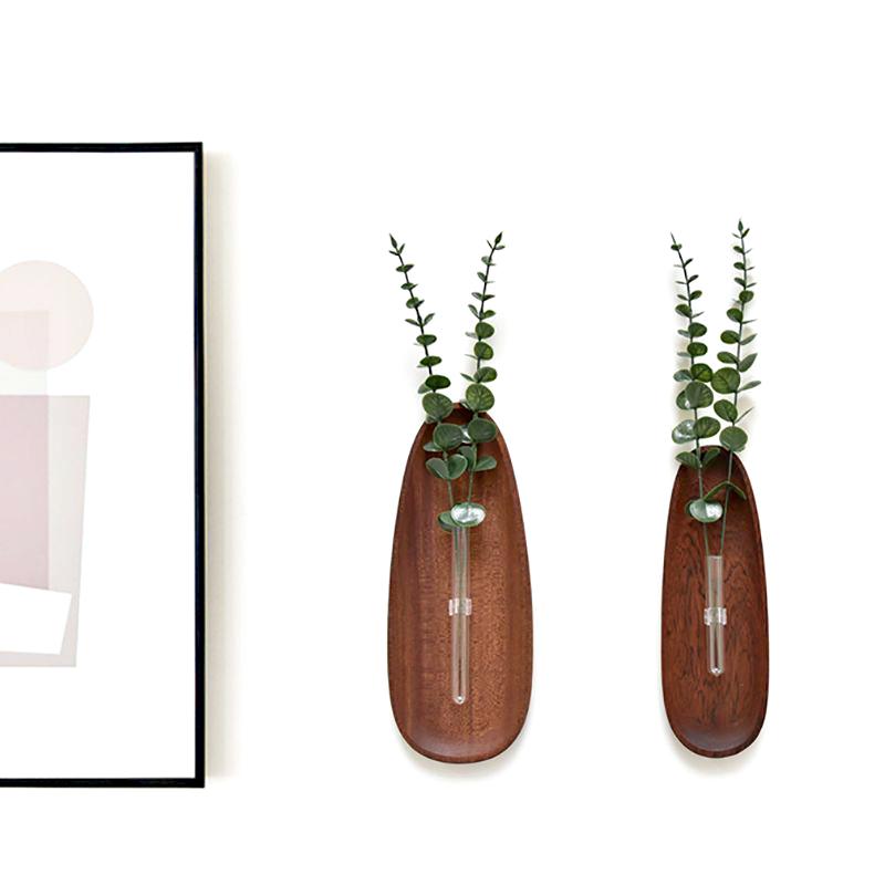1 шт. Настенное украшение для спальни, твердая древесина, домашний декор, деревянные вазы, креативные, доступно несколько вариантов