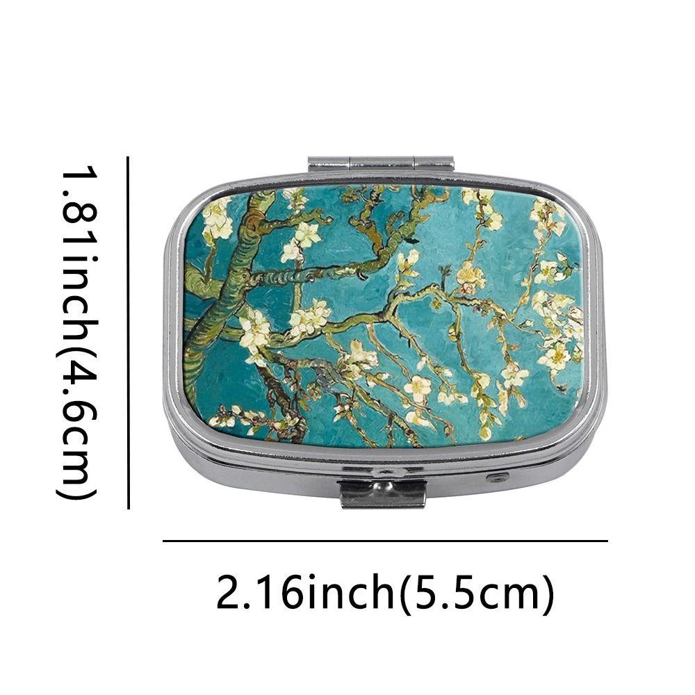 Light-proof Pill Box With 2 Compartments Travel Sealed Box Small Pill Organizer Container