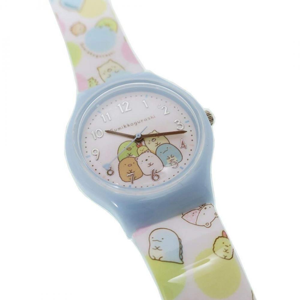 [J-AXIS] J-AXIS Sumikko Gurashi All-over Pattern Plastic Belt Watch Blue SX-V10-SGBL