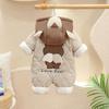 Angel Little Bear Winter Fleece Romper - Newborn Unisex Full Month Crawling Suit