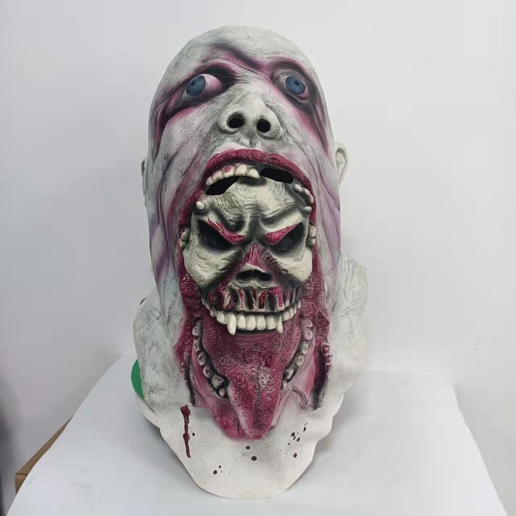 Bloody Zombie Mask Melting Face Adult Latex Costume Halloween Scary Party Decorations