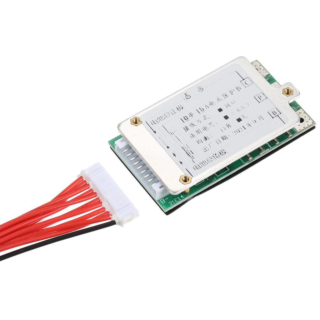 Плата защиты BMS для литий-ионных аккумуляторов 10S 15A 36V, с функцией балансировки, для электровелосипеда, электросамоката