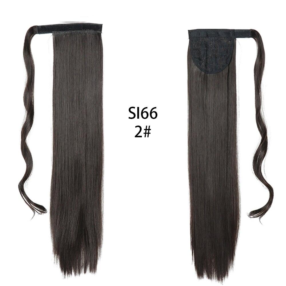Long Straight Clip In Hair Tail False Hair Ponytail Hairpiece With Hairpins Synthetic Hair Pony Tail Hair Extension