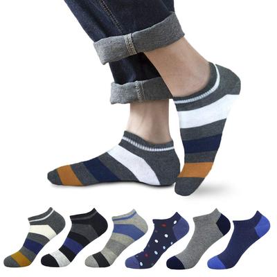 Короткие кроссовки до щиколотки для защиты от запаха, 6 пар [YOYEWA] Мужские носки, носки, носки, носки, спортивные, антибактериальные, устойчивые, дышащие, комплект, 24-28 см