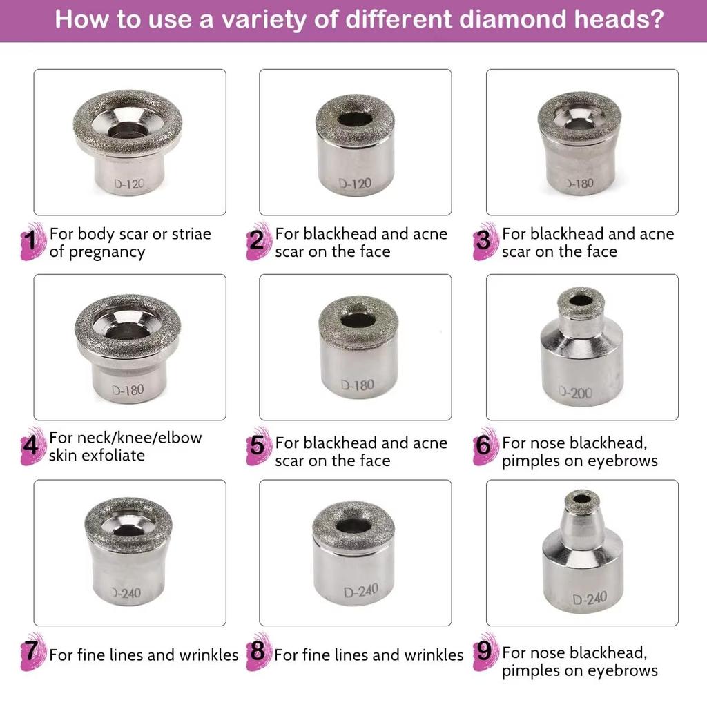 Аппарат для алмазной микродермабразии 65-68 см рт. ст. Мощность всасывания Профессиональное домашнее использование Уход за кожей лица Оборудование для дермабразии