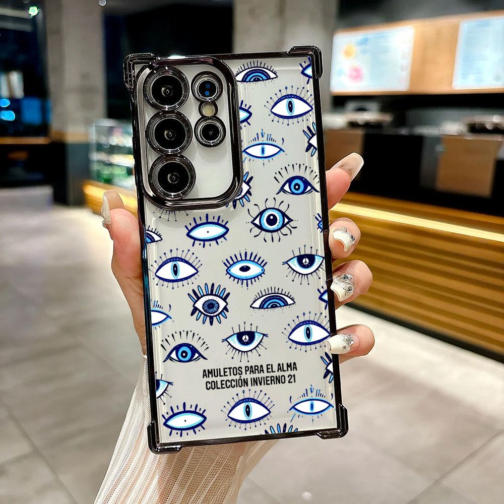 Синий глаз Синие глаза Чехол Для Galaxy S26 Ultra Чехол для телефона Для Samsung S26 S25 S24 S23 S21 Ultra S20 FE S25 Plus 5G Мягкая крышка