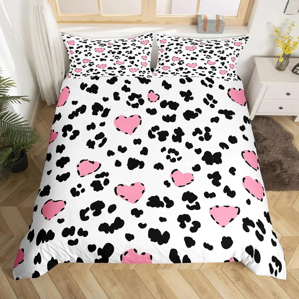 Комплект постельного белья из коровьей шкуры Пэчворк Принт коровы Пододеяльник Фермерское животное Пододеяльник Западный ковбой Фермерский дом Полиэстеровый чехол для одеяла