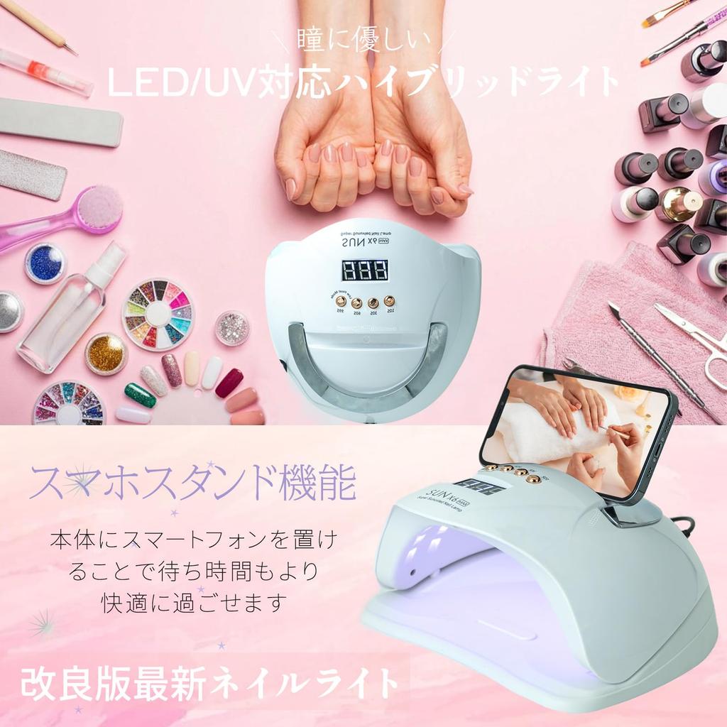 2025 Новый таймер для гелевых ногтей с двумя лампами Совместим со всеми гелями Автоматическое распознавание света 220 Вт 45 светодиодов Лампа для полимеризации смолы Быстрое отверждение Низкий нагрев