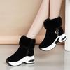 Large Size Snow Boots Women's New Winter Casual Student Cotton Boots Muffin Slope Heel Thick-soled Velvet Short Boots