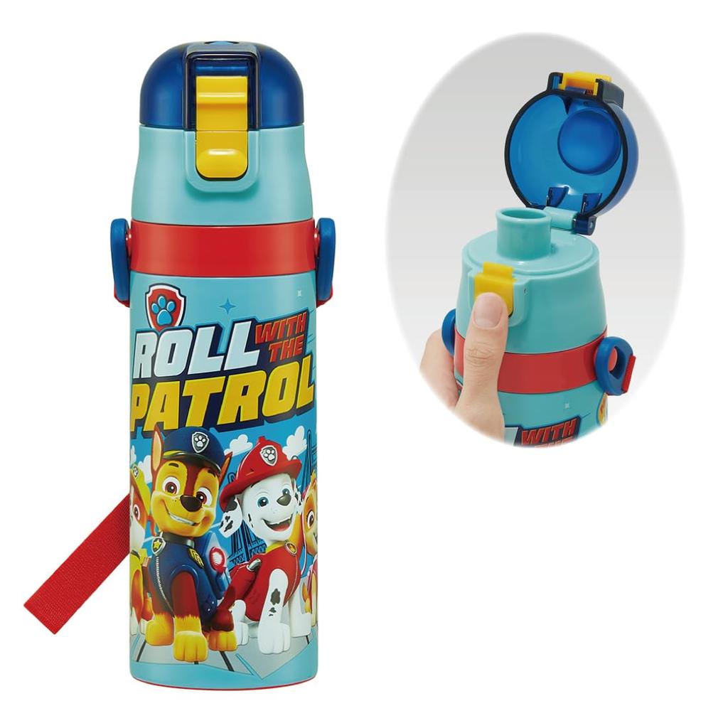 Skater Stainless Steel Water Bottle for Direct Paw Patrol Cooling Sports Water Kids, Drinking, 470ml, 24, Lightweight, Child-Friendly, Only, Bottle,