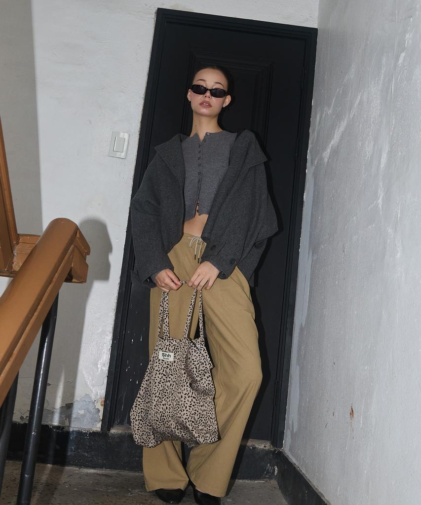 SHHSTUDIO Peach Cotton Pants_Beige
