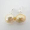 New/Pt900 South Sea White Pearl (cream White Pearl) Earrings/g463-73
