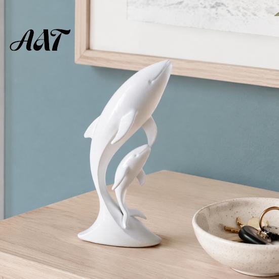 Уникальная статуэтка кита для полки, 3D-печатные украшения, фигурки матери и ребенка, декор для детской комнаты, современная минималистичная двойная скульптура, для дома и офиса