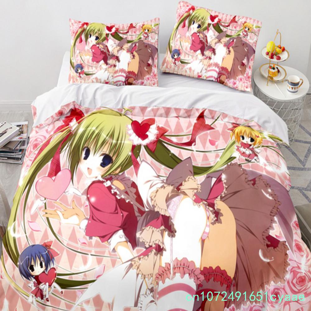 Комплект постельного белья для косплея Kotori Itsuka Аниме Date A Live Костюм Комплект пододеяльника Двуспальный Кинг Полуторный Размер Постельное белье для мальчиков и взрослых Подарок