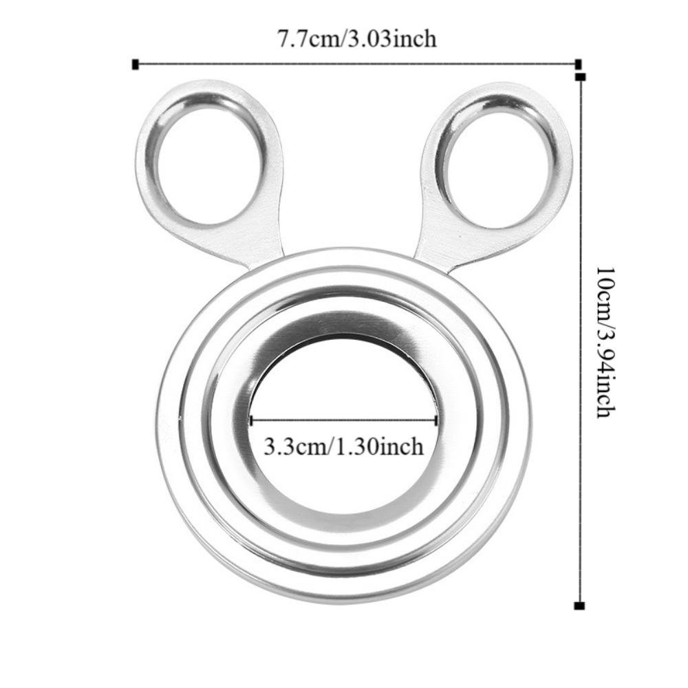 2PCS Stainless Steel Shell Opener Silver Handheld Egg Breaker Egg Shell Cutter Bakery